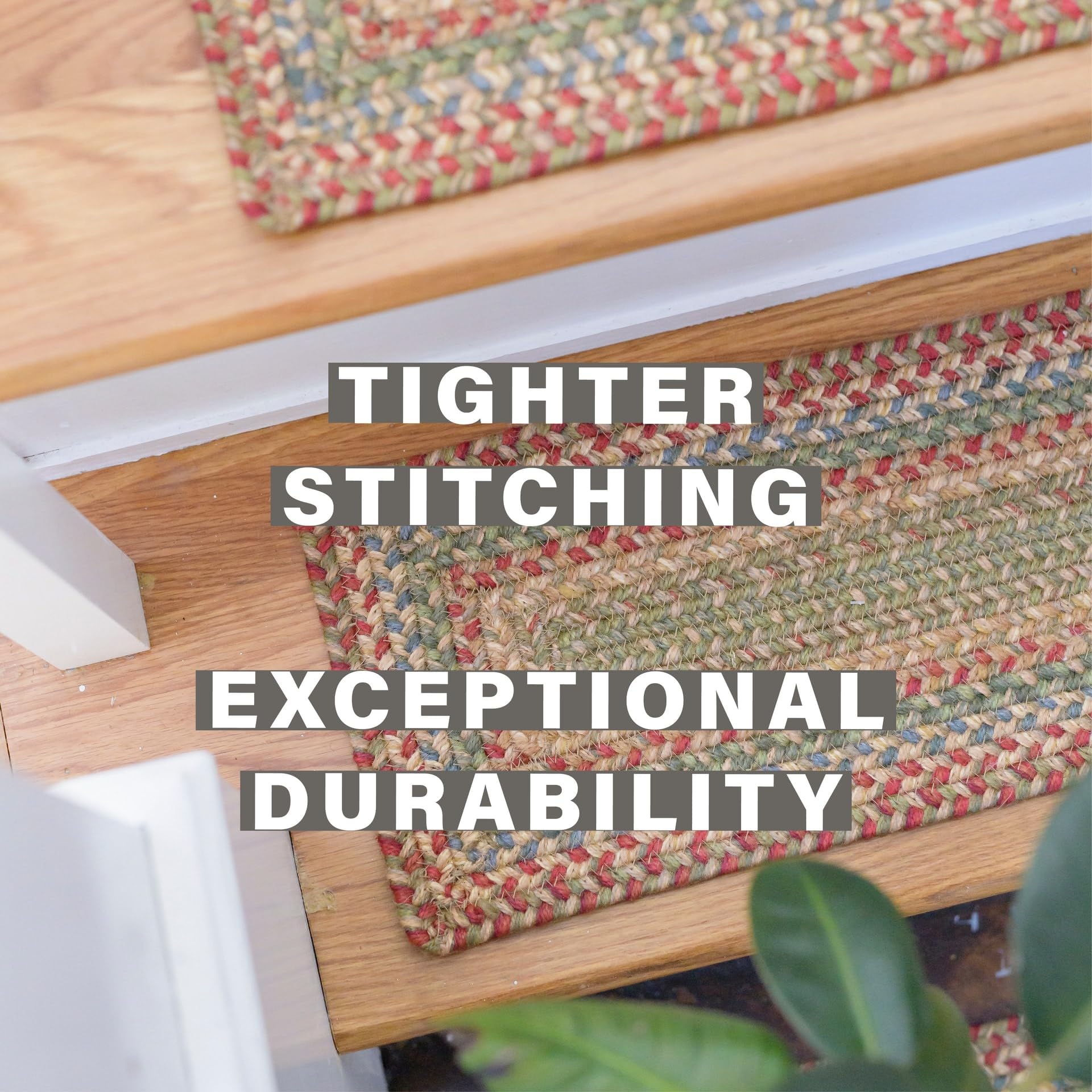 Amazon.com: Homespice Azalea Jute Braided Staircase Step Treads